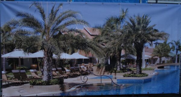 Decordoek Tropisch Zwembad