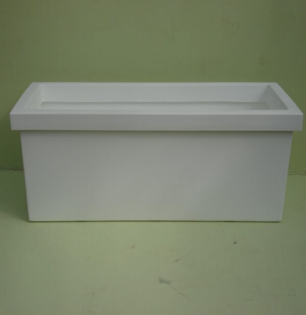 Witte plantenbak 100 cm lang x 45 cm