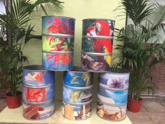 Oliedrum met verhoogde bodem Tropisch decor excl. palm